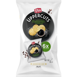 Photo of Eta Uppercuts Potato Chips Deli Cut Multi Sea Salt Balsamic Vinegar 6 Pack