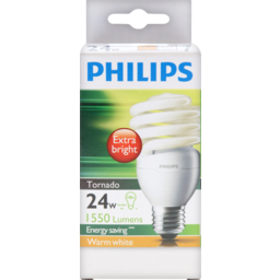 Photo of Philips Compact Fluorescent Light Bulb Tornado E27 Warm White