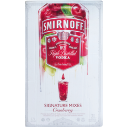 Photo of Smirnoff Vodka Signature Mixes Cranberry 5.7% Bag In Box 2l