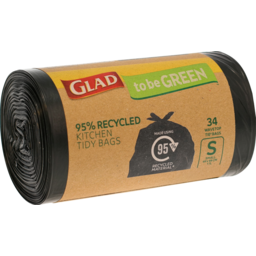 Photo of Glad To Be Green 95% Recycled Kitchen Tidy Bags Small 34 Pack