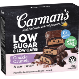 Photo of Carman's Low Sugar & Low Carb Cookie Crunch 5 Pack