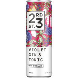 Photo of 23RD ST Violet Gin & Tonic 300ml 24pk