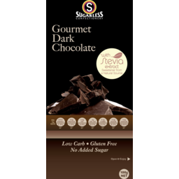Photo of Sugarless Confectionery Gourmet Dark Chocolate With Stevia Chocolate Block 100g