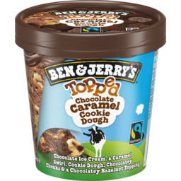Photo of Ben & Jerry's Ice Cream Topped Chocolate Caramel Cookie Dough 438ml