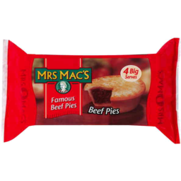 Photo of Mrs Macs Beef Pies 4pk 840g