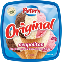 Photo of Peters Original Neapolitan Ice Cream 4l