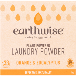 Photo of Earthwise Front & Top Loader Laundry Powder Orange & Eucalyptus
