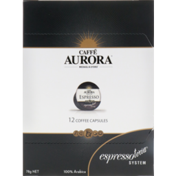 Photo of Caffe Aurora Espresso Coffee Capsules 12 Pack