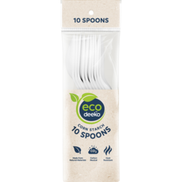 Photo of Eco By Deeko Corn Starch Spoons 10 Pack