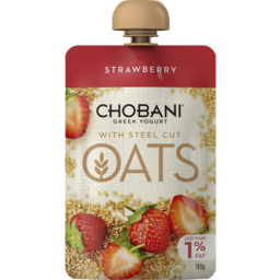 Photo of Chobani Greek Yogurt With Steel Cut Oats Strawberry 140g