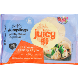Photo of Juicy Dumplings Pork Chive & Prawn 450 Gram 