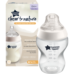 Photo of Tommee Tippee Closer To Nature Baby Bottle, , Slow Flow Breast-Like Teat For A Natural Latch Anti-Colic Valve, Pack Of 1