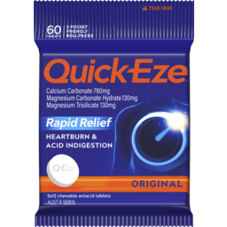 Photo of Quick Eze Original Tablet Rapid Heartburn & Indigestion Relief 5x12 Pack