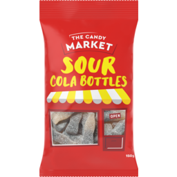 Photo of CANDY MARKET SOUR COLA BOTTLE 150GM