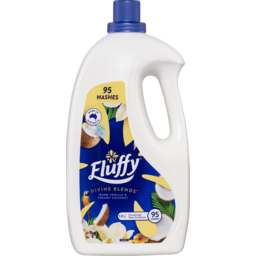 Photo of Fluffy Concentrate Fabric Softener Conditioner Divine Blends Vanilla & Creamy Coconut 1.9l 76 Washes Made In Australia 1.9l