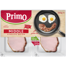 Photo of Primo Rindless Middle Bacon 500g