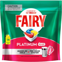 Photo of Fairy Platinum Plus Lemon Dishwasher Capsules 14 Pack