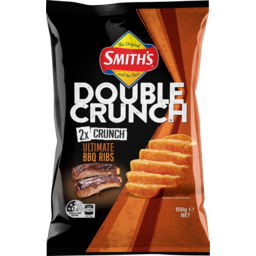 Photo of Smiths Double Crunch Ultimate BBQ Ribs Crinkle Cut Chips 150g