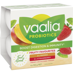 Photo of Vaalia Probiotic Yoghurt Mango & Strawberry 4.0x150g