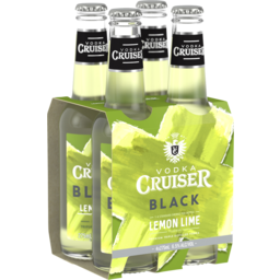 Photo of Vodka Cruiser Black Lemon Lime 6.5% 4 X 275ml Bottle 4.0x275ml