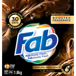 Photo of Fab Perfume Indulgence Gold Absolute Front & Top Loader Laundry Powder 1.8kg