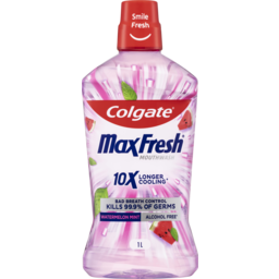 Photo of Colgate Max Fresh Mouthwash Watermelon Mint Alcohol Free