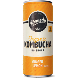 Photo of Remedy Organic Kombucha Ginger Lemon