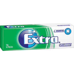 Photo of Extra Spearmint Sugar Free Chewing Gum 10 Pieces 14g 14g