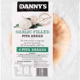 Photo of Danny's Pita Bread Garlic Filled 4 Pack