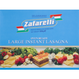 Photo of Zafarelli Instant Large Lasagne Sheets 200g