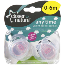Photo of Tommee Tippee Anytime Soother, 0-6 Months, 2 Pack, Bpa Free, Reusable Steriliser Pod 2.0x0m