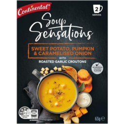Photo of Continental Soup Sensations Sweet Potato Pumpkin & Caramelised Onion With Roasted Garlic Croutons 2 Serves 63g