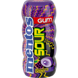 Photo of Mentos Sour Gum Grape Bottle 30g