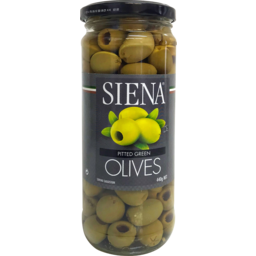 Photo of Siena Green Pitted Olives 420g