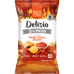 Photo of Delisio Potato Chips Sweet Chilli Relish 5 Pack