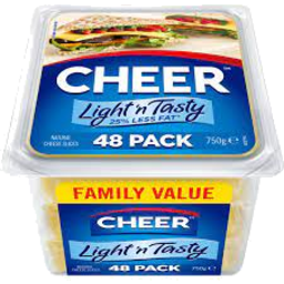 Photo of Cheer Cheese Lite & Tasty Slices 48's