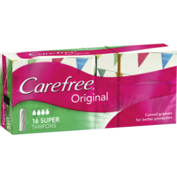 Photo of Carefree Original Tampons Super 16 Pack 