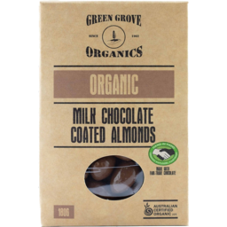 Photo of Green Grove Organics Org Milk Chocolate Coated Almonds180g
