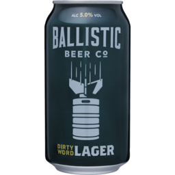 Photo of Ballistic Dirty Word Lager Cans