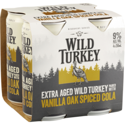 Photo of Wild Turkey Extra Aged Paired With Vanilla Oak Spiced Cola 250ml 4 Pack