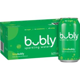 Photo of Bubly Sparkling Water With Lime Multipack Cans pk