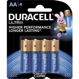 Photo of Duracell Ultra Alkaline AA Batteries 4 Pack