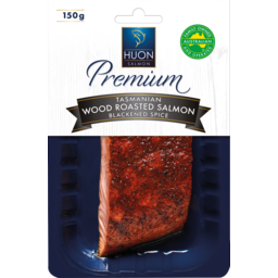 Photo of Huon Premium Tasmanian Wood Roasted Blackened Spice Salmon Portion 150g