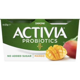Photo of Danone Activia Probiotics Mango No Added Sugar Yoghurt 4x125g