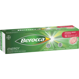 Photo of Berocca Energy Vitamin B & C Original Berry Flavour Effervescent Tablets 15 Pack 