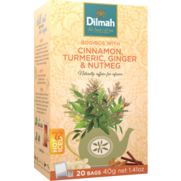 Photo of Dilmah Rooibos Cinnamon Turmeric Ginger & Nutmeg Tea Bags 20 Pack 40g