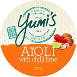 Photo of YUMI Aioli w Chilli & Lime YUMIS 200g (Gluten/Dairy Free)