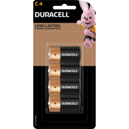 Photo of Duracell Coppertop C Alkaline Batteries 4 Pack