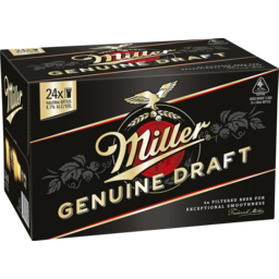 Photo of Miller Genuine Draft Bottle Carton (24) 24x330ml