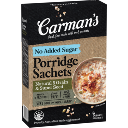 Photo of Carman's Natural 5 Grain & Super Seed Gourmet Porridge Sachets 8.0x40g